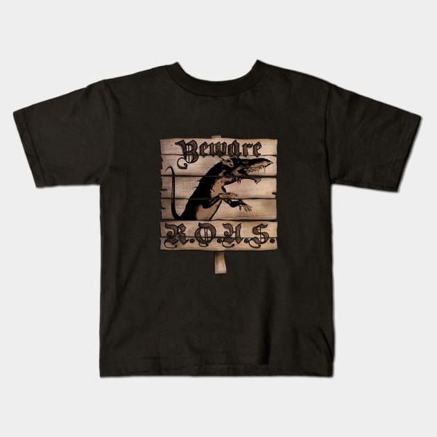 Beware R.O.U.S. Kids T-Shirt by MortemPosts